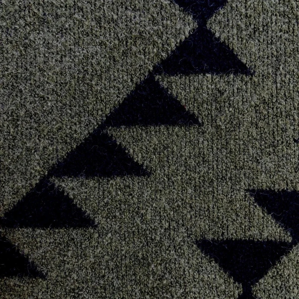 Frye XL Olive Green Boho Southwestern Tribal Geometric Open Duster Cardigan - Picture 3 of 10